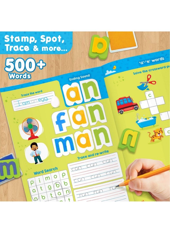 Learn To Spell-Preschool Learning Activities-Includes Sight Words,Cvc Letters,Phonics Books For Beginners-Educational Toys For 3 Yr Old-Montessori Toys For Toddlers For Age 3,4,5 Years,Kid