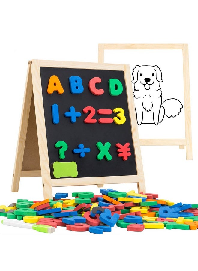 Magnetic Letters And Numbers For Toddlers, Magnetic Board For Kids, Abc Alphabet Magnets, Educational Dry Erase Board - Whiteboard & Chalkboard For Toddlers 1-3 For Writing & Drawing