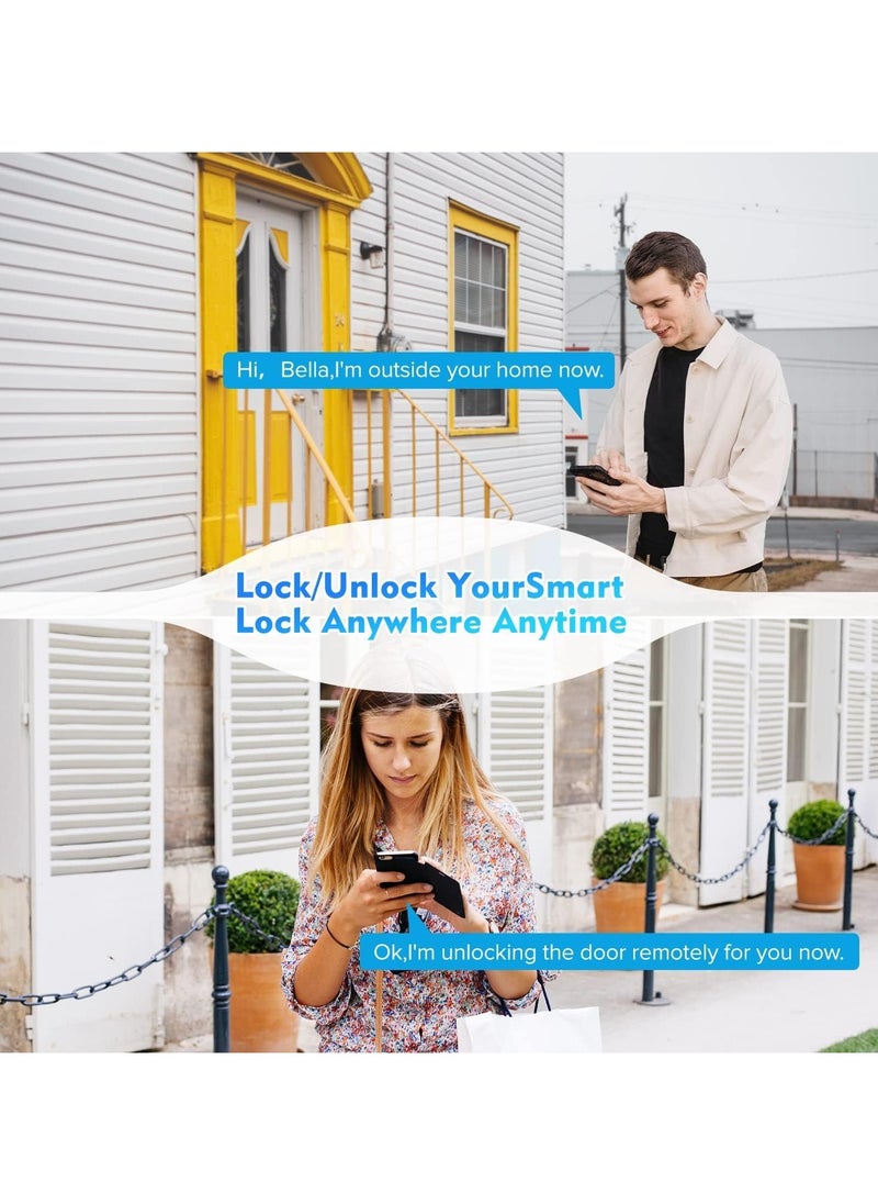 Smart Wi-Fi Gateway, G2 Hub for Keyless Entry Door, Paired with Smart Door Lock to Realize APP Remote Control Support Voice and Remote Control with TT Lock App, Compatible with Alexa and Google Home