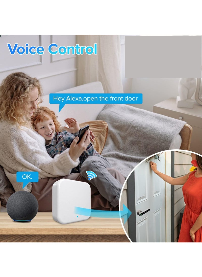 Smart Wi-Fi Gateway, G2 Hub for Keyless Entry Door, Paired with Smart Door Lock to Realize APP Remote Control Support Voice and Remote Control with TT Lock App, Compatible with Alexa and Google Home