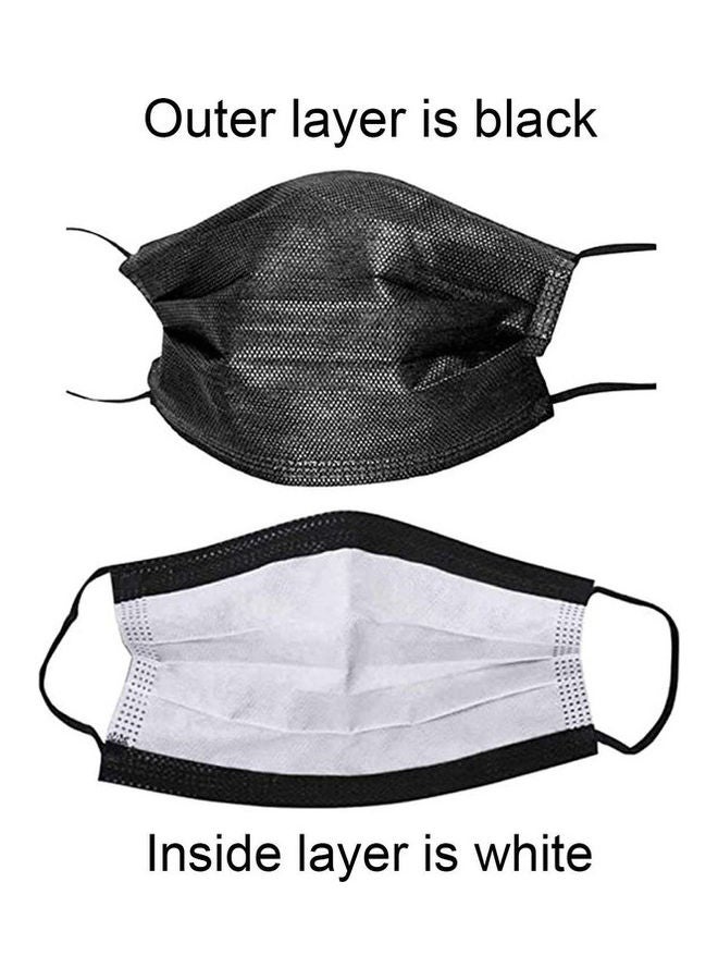 100-Piece Disposable Face Mask Black