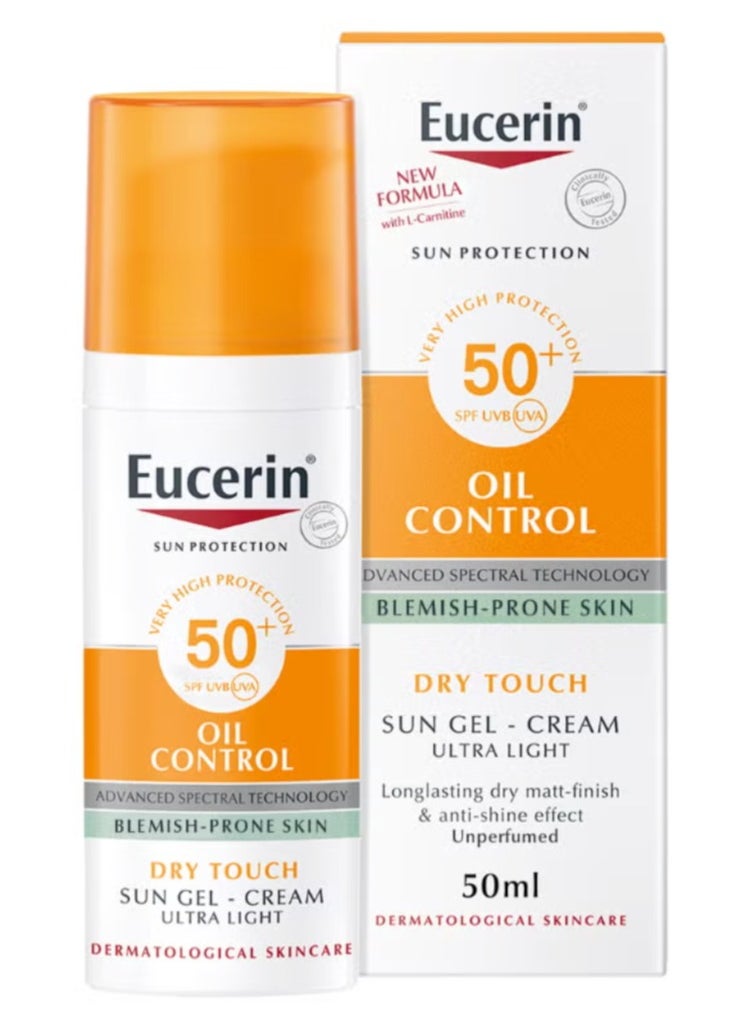 Face Sunscreen Oil Control Gel-Cream Dry Touch For Blemish-Prone Skin 50ml