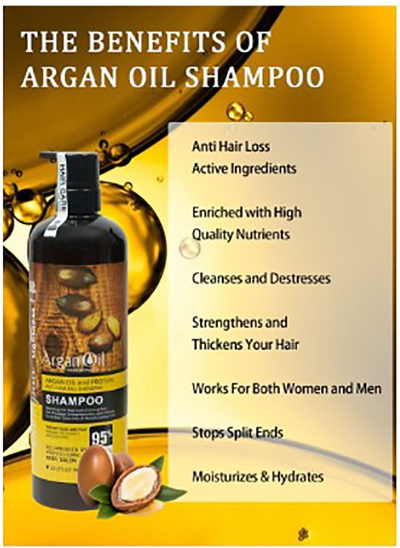 Argan Oil and Protein Shampoo and Conditioner  2 in 1 Set Sulfate Free Anti Hair Fall Renewal