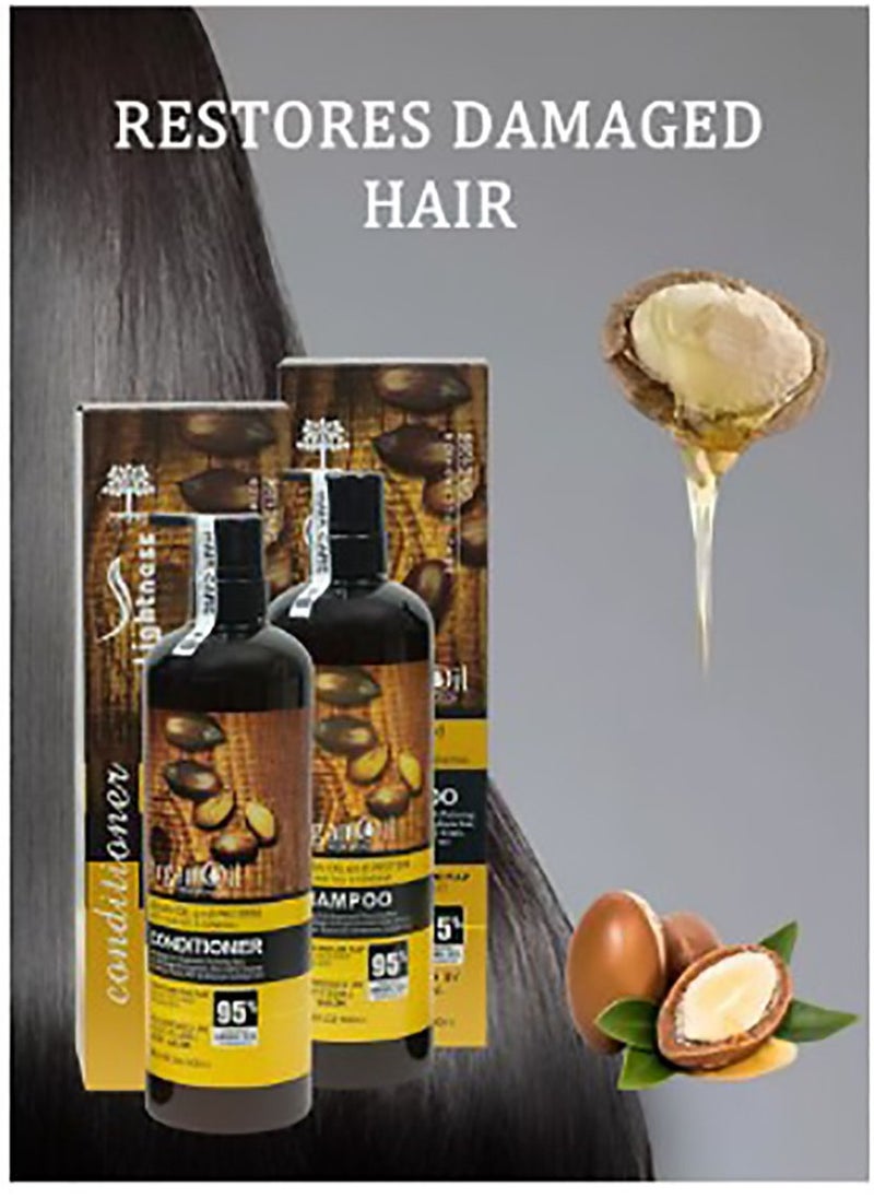 Argan Oil and Protein Shampoo and Conditioner  2 in 1 Set Sulfate Free Anti Hair Fall Renewal