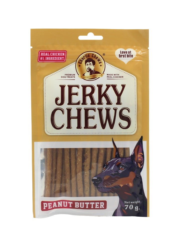 Charlie Jerky Chews Stick Peanut Butter Flavor Premium Dog Treats