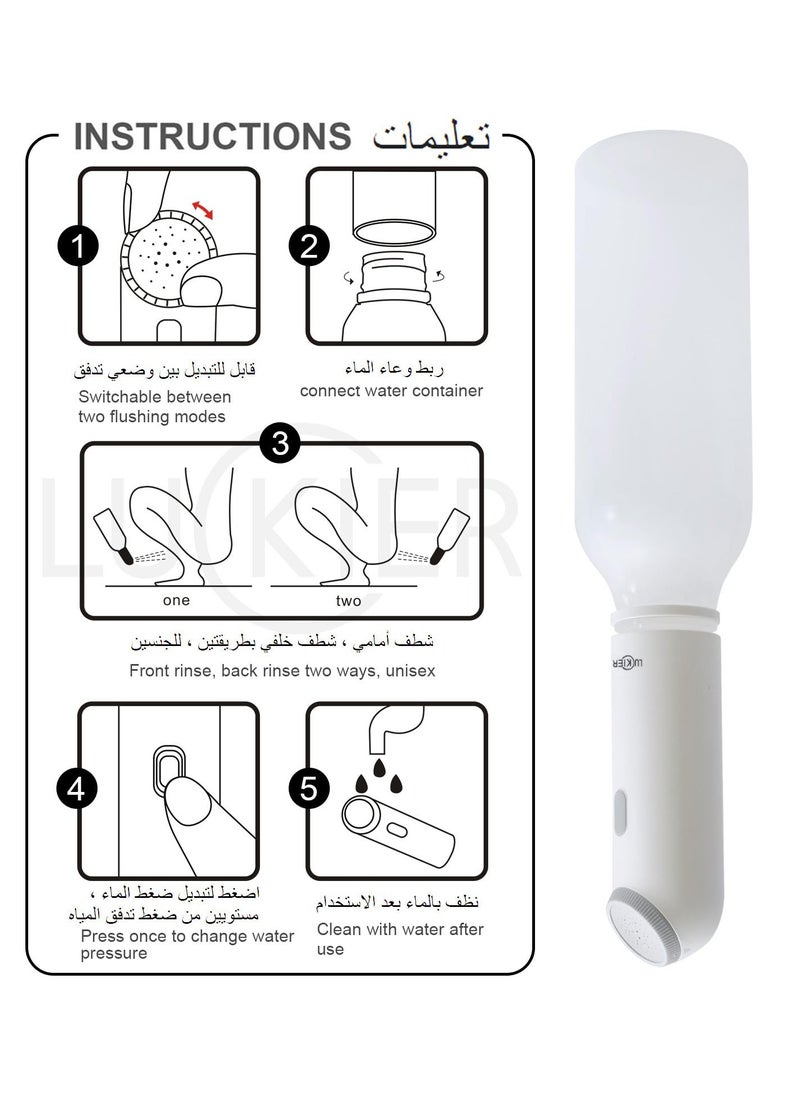 Portable Electric Travel Bidet | Rechargeable Handheld Shattaf Sprayer for Personal Hygiene