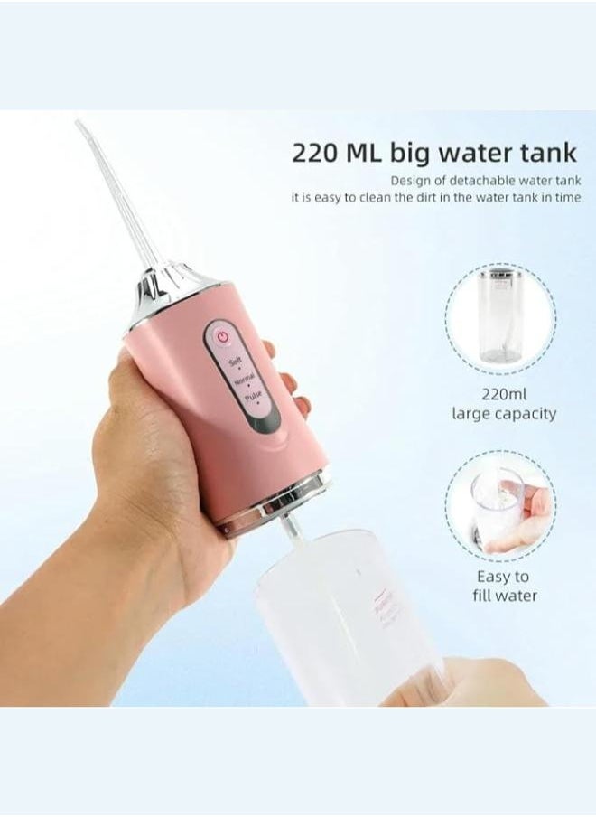 Electric Water Flosser Cordless for Teeth 3 Modes Portable Floss Irrigator Oral Water Flossed Rechargeable Tonsil Stone Travel Adults