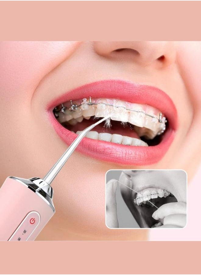 Electric Water Flosser Cordless for Teeth 3 Modes Portable Floss Irrigator Oral Water Flossed Rechargeable Tonsil Stone Travel Adults