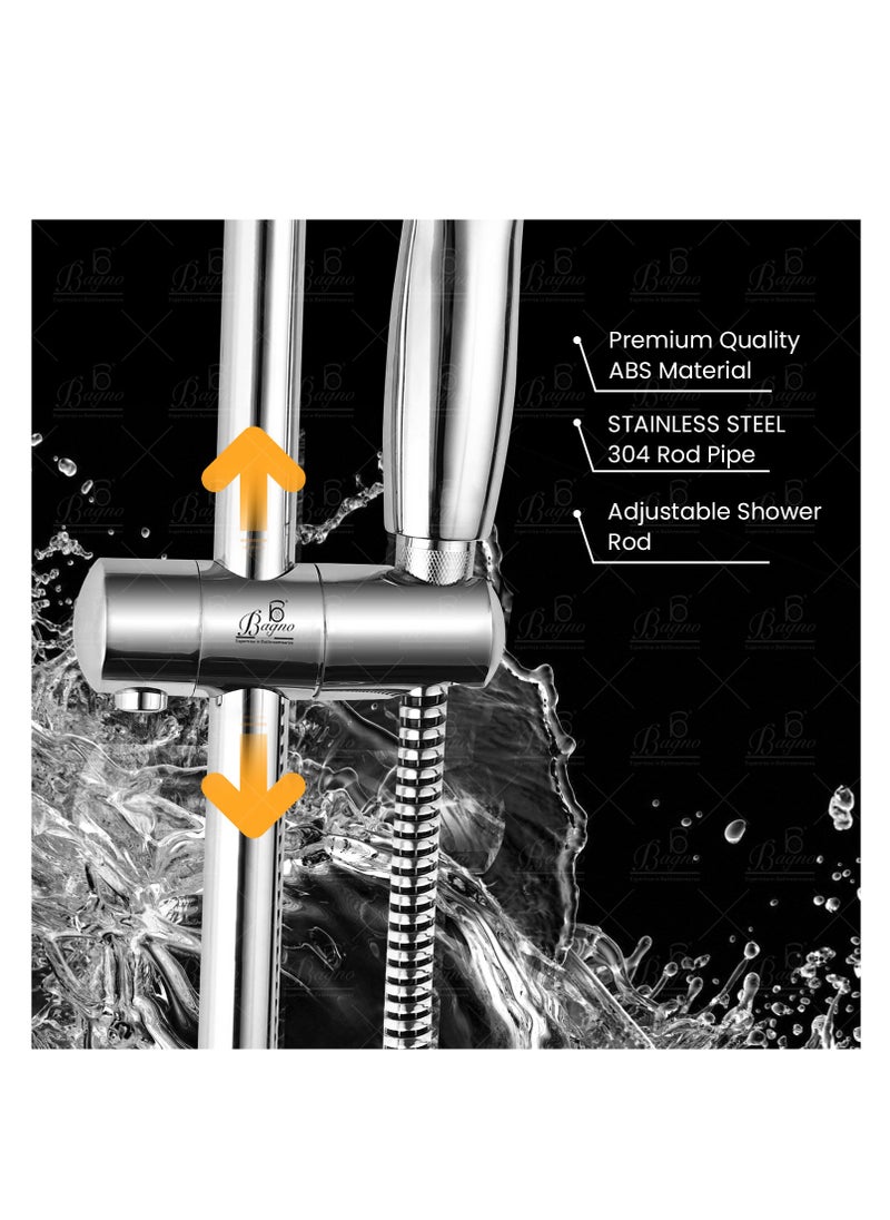 B BAGNO Tempesta Bt02, sliding bar, b bagno sliding bar wall mounted shower tempesta, shower rail