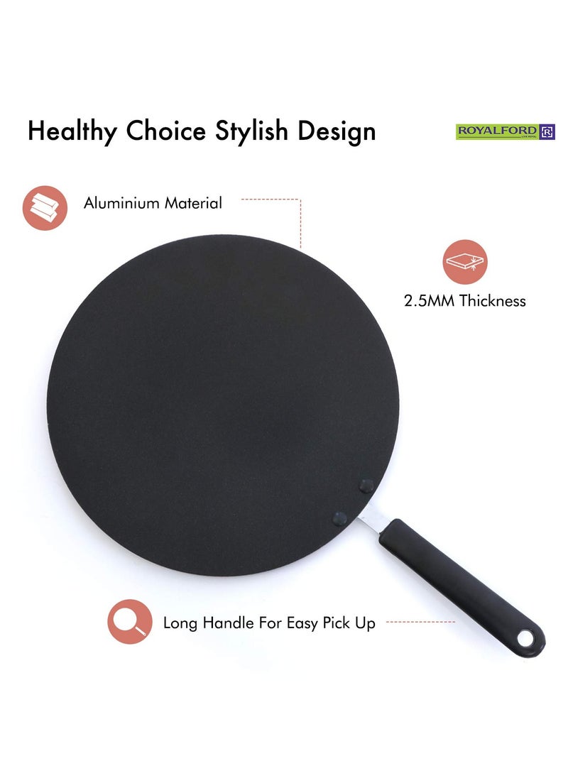 Non-Stick Curved Flat Cooking Pan (Tawa) | Versatile Pan for Roti, Crepes, Pancakes, and More