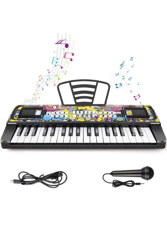 Piano Keyboard For Kids, Piano For Kids Music Keyboards 37 Keys Electronic Pianos With Music Book Bracket Musical Toys For Toddlers Kids Beginners 3-8 Years Old Girls Boys