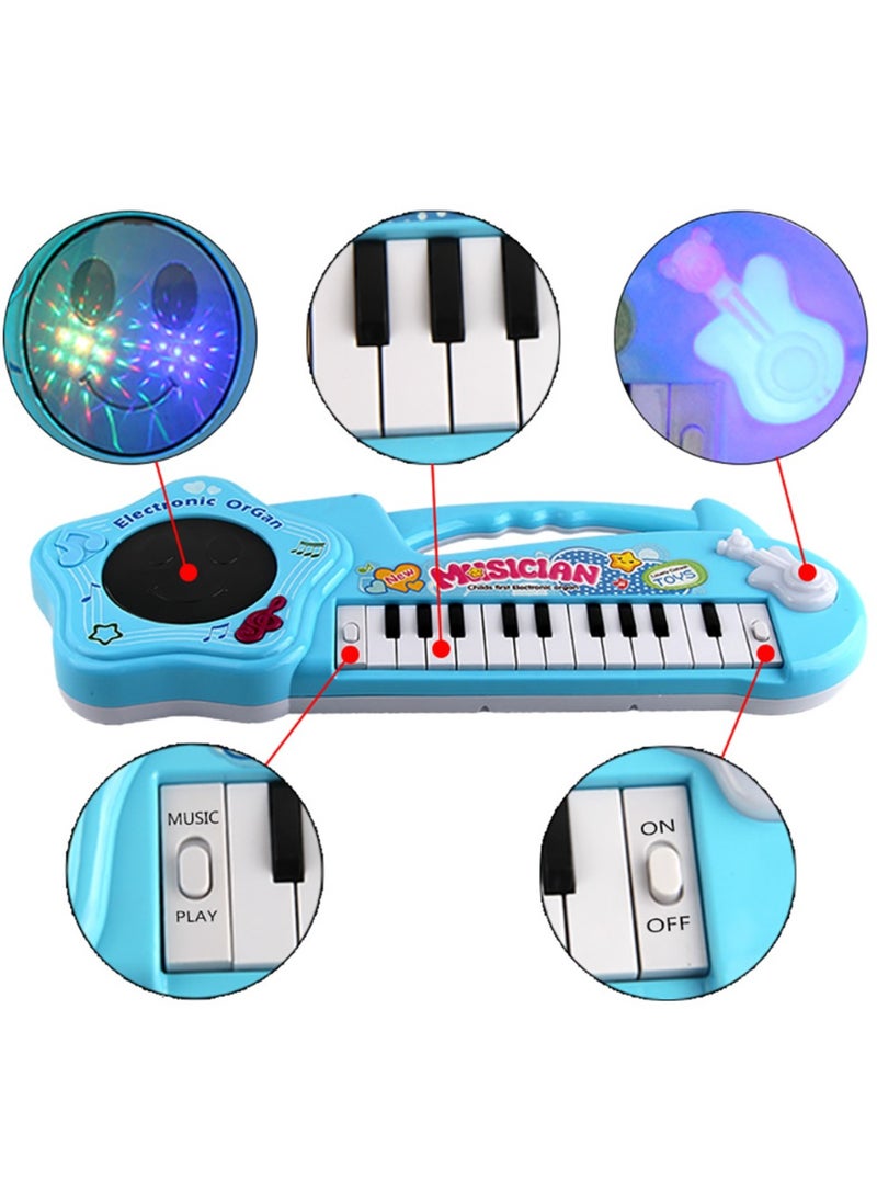 Mini Musician Cartoon Electronic Organ - 3D Light Keyboard Toy for Kids with Educational Features to Develop Musical, Cognitive, and Practical Skills - Fun & Interactive Music Toy for Boys & Girls (3+ Years)