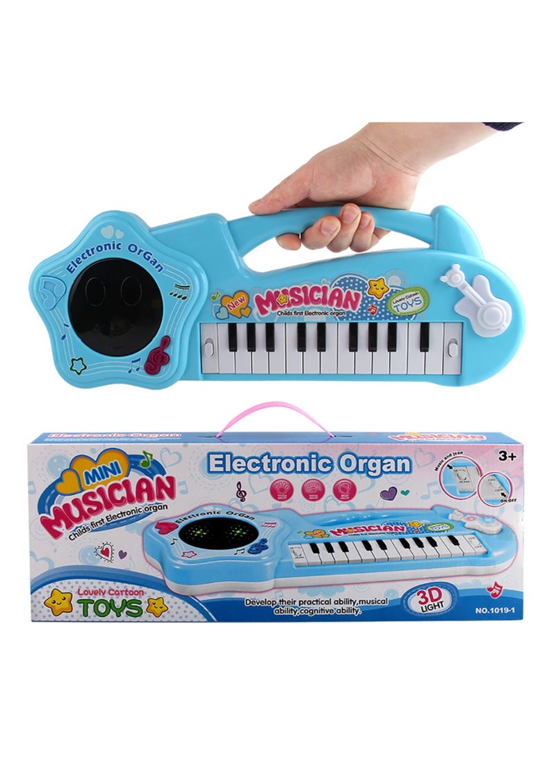 Mini Musician Cartoon Electronic Organ - 3D Light Keyboard Toy for Kids with Educational Features to Develop Musical, Cognitive, and Practical Skills - Fun & Interactive Music Toy for Boys & Girls (3+ Years)