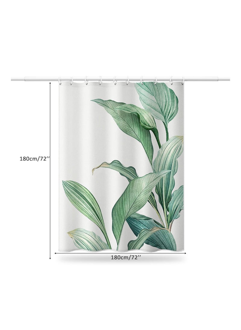 Banana Leaf Fabric Shower Curtain, (72 