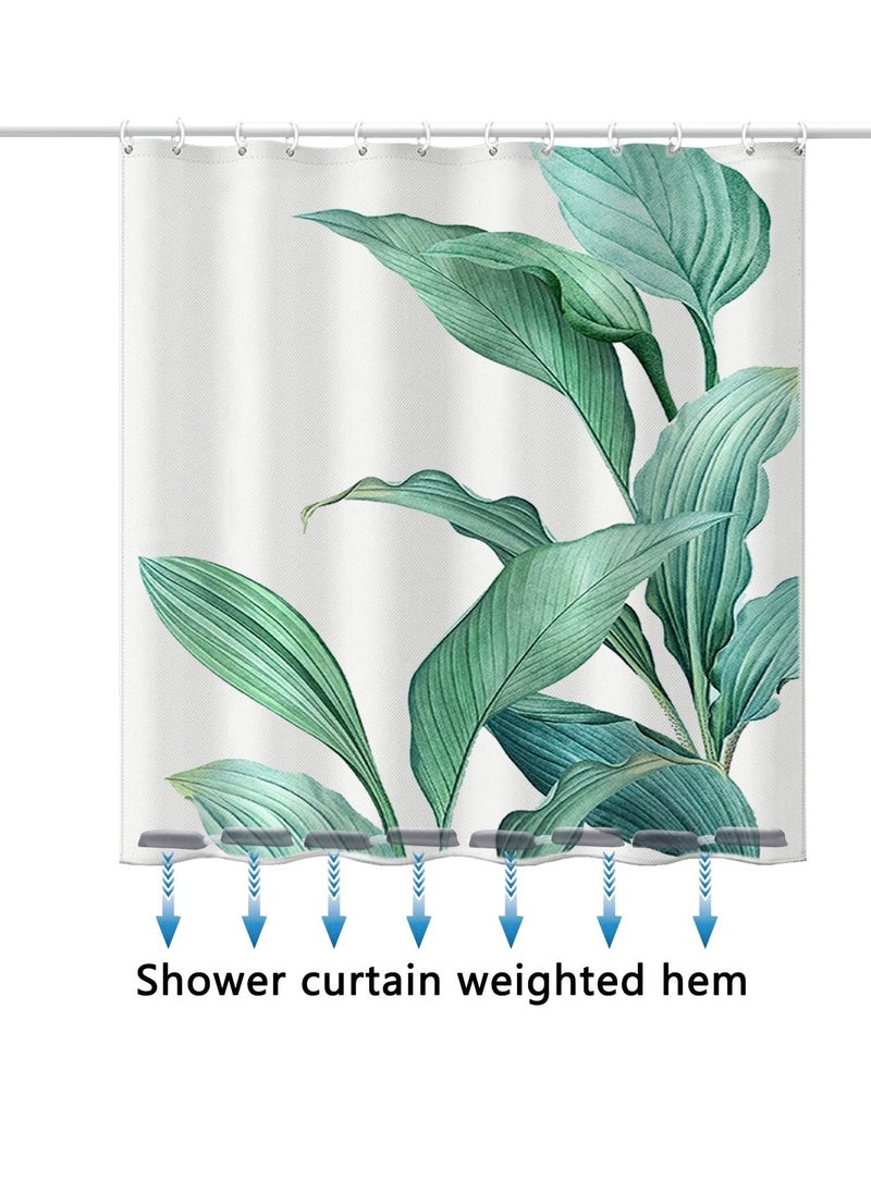 Banana Leaf Fabric Shower Curtain, (72 