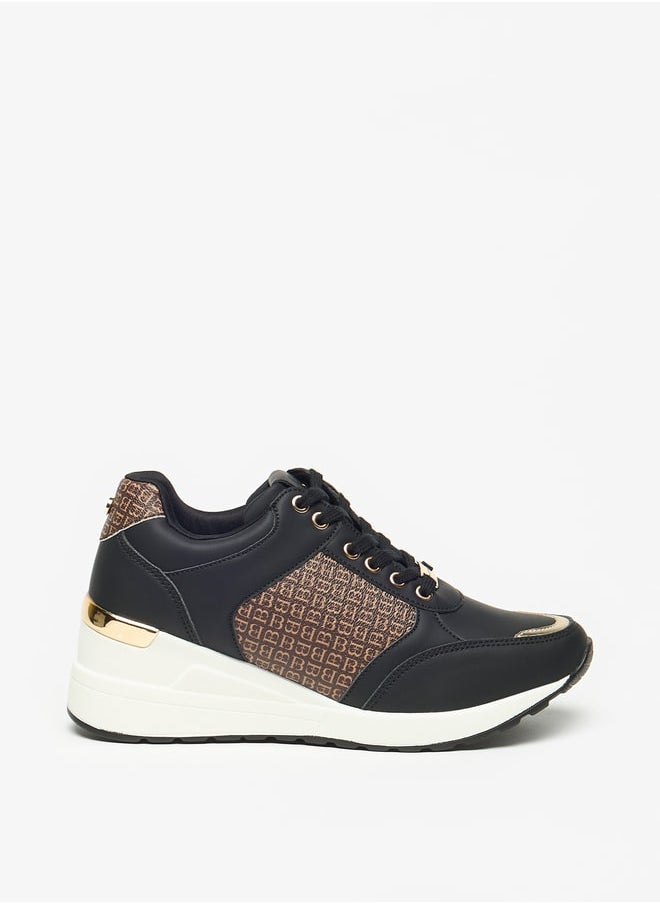 Print Sports Shoes with Lace-Up Closure