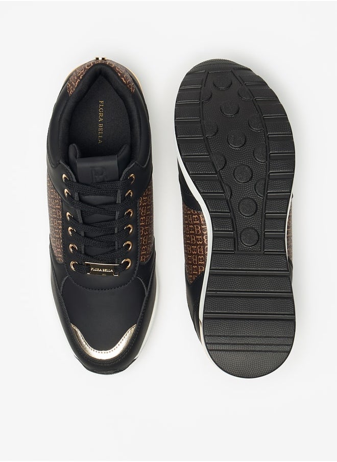 Print Sports Shoes with Lace-Up Closure