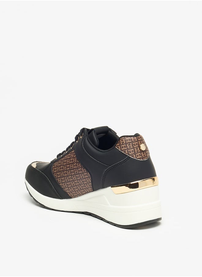 Print Sports Shoes with Lace-Up Closure