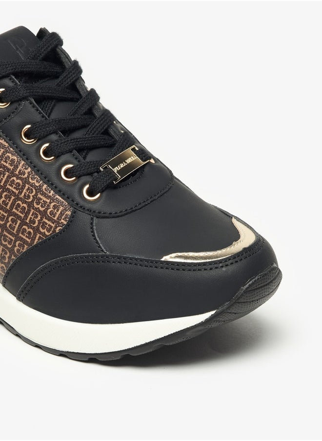 Print Sports Shoes with Lace-Up Closure