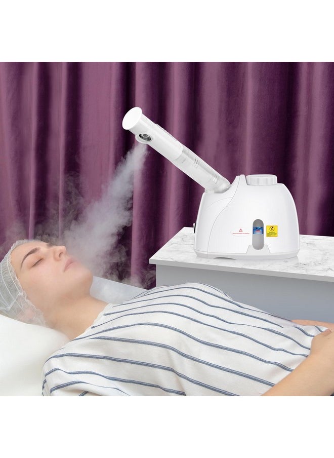 Facial Steamer Plus Extendable Arm Steaming Warm Mist Humidifier For Face Spa Sinuses Moisturizing, Salon Or Homeuse