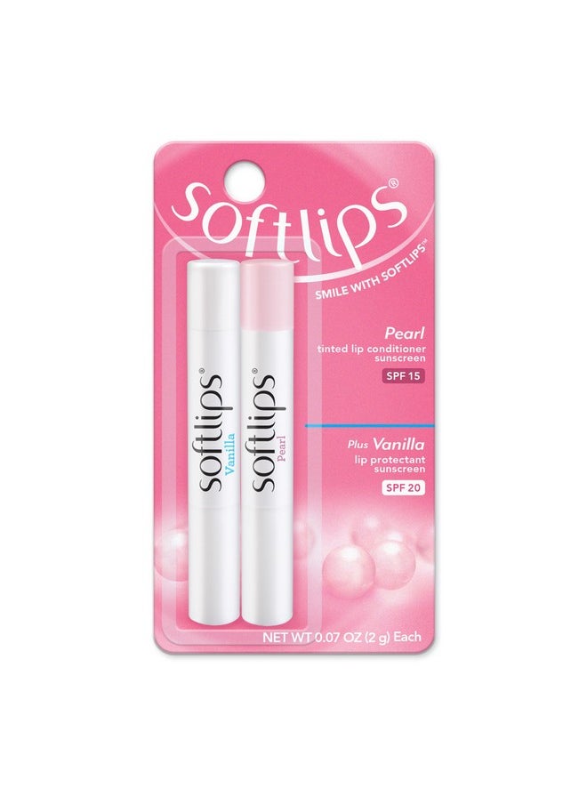 Daily Lip Moisturizer For Very Dry Lips With Spf, Pearl Tint & Vanilla Flavor Lip Balm, Hydrates, Soothes & Prevents Dry, Chapped Lips, Smooth Glide Formula, Dermatologist Tested, Pack Of 2 Chap Sticks