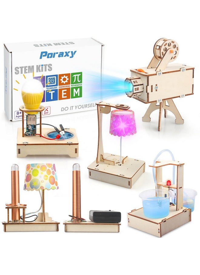 Stem Science Kits For Kids Ages 8-10-12, 5 Set 3D Wooden Puzzles, Toys For Ages 8-13, Diy Educational Science Building Kits Crafts, Birthday Gifts For Boys And Girls 8 9 10 11 12 13 Year Old