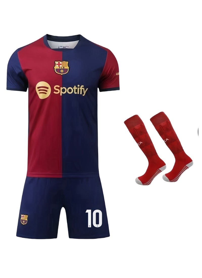 Youth Children's Soccer Jersey No. 10 Three-piece Set