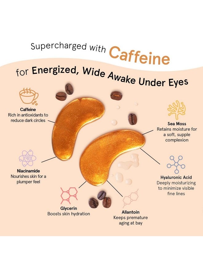 Caffeine Under Eye Patches - Awakening Eye Patches For Puffy Eyes And Dark Circles - Under Eye Mask Patches With Niacinamide & Hyaluronic Acid - Vegan, Cruelty-Free, 24 Pairs