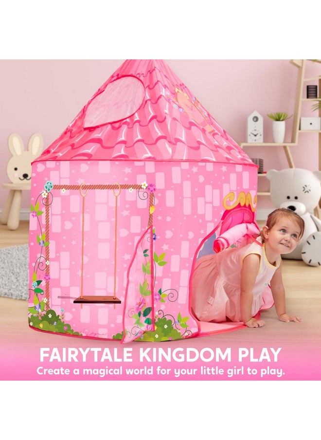 Princess Tent Girls Large Playhouse Kids Castle Play Tent For Children, Pop Up Princess Play Tent For Toddlers Indoor And Outdoor Games