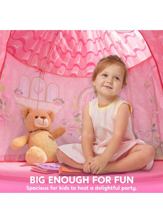 Princess Tent Girls Large Playhouse Kids Castle Play Tent For Children, Pop Up Princess Play Tent For Toddlers Indoor And Outdoor Games