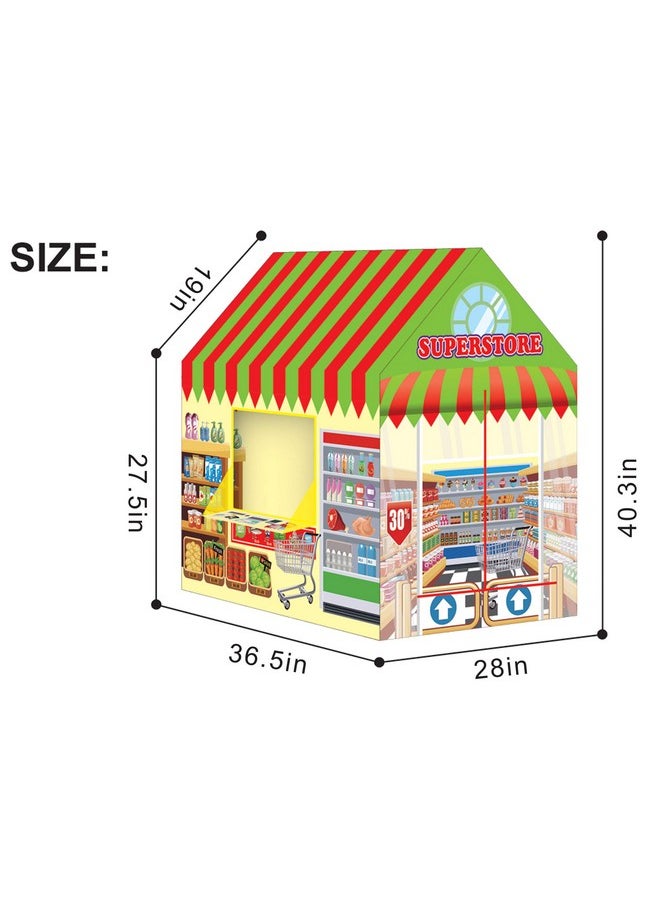 Supermarket Playhouse Kids Play Tent For Boys & Girls Indoor Outdoor Toy