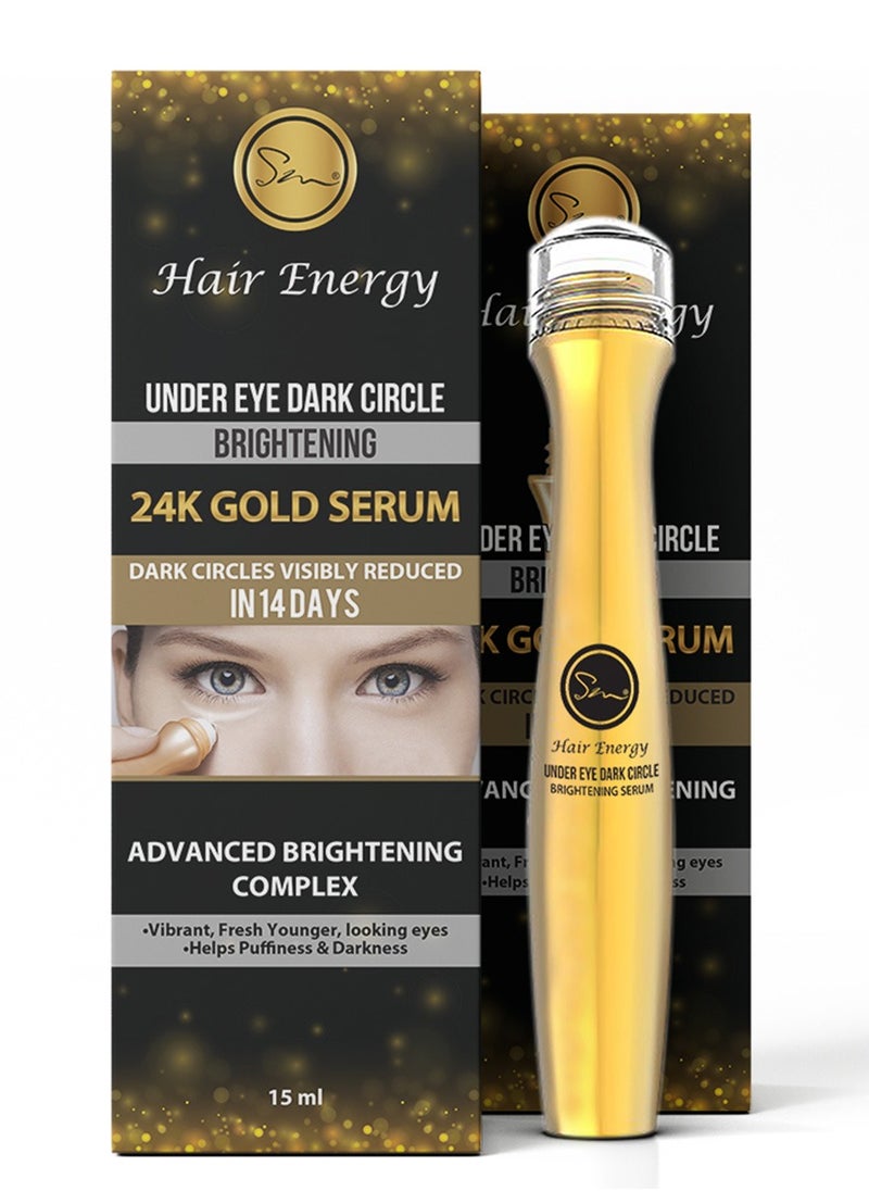 Hair Energy Under Eye Dark Circle Brightening 24K Gold Serum