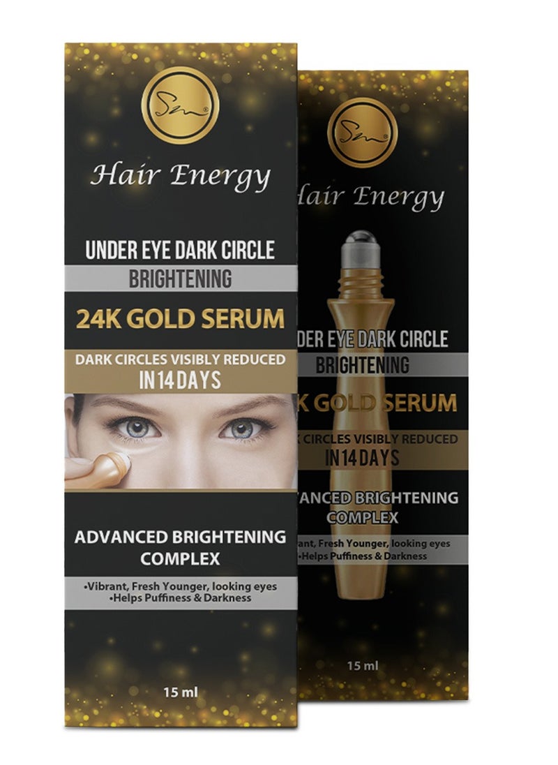 Hair Energy Under Eye Dark Circle Brightening 24K Gold Serum