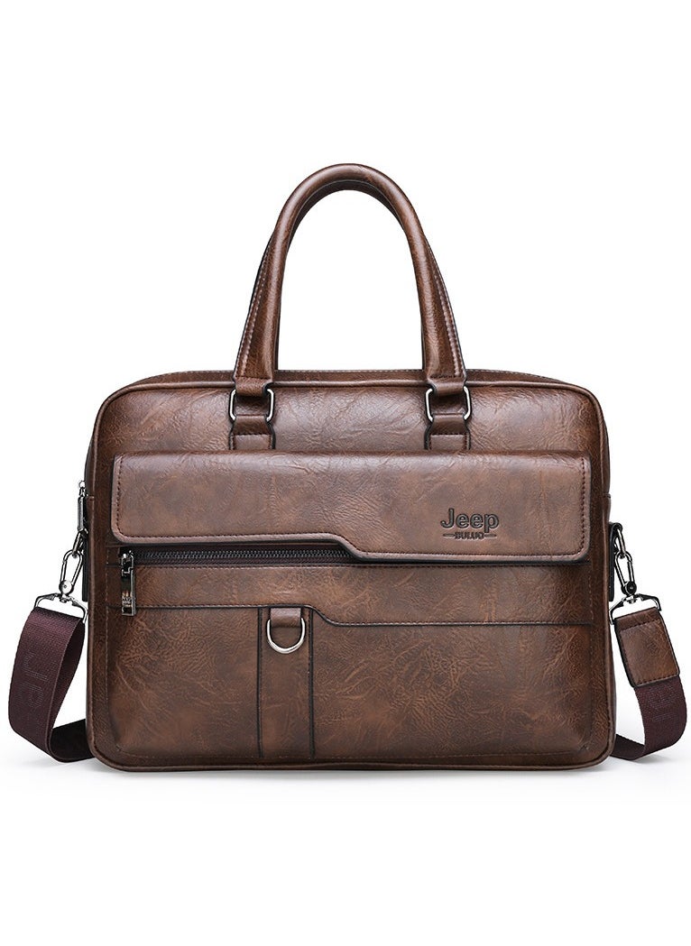 Mens Messenger Bag Leather 15 Inches Laptop Briefcase Large Laptop Bag Satchel Crossbody Bag