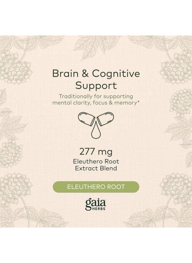 Gaia Herbs Mental Alertness   Brain Support Supplement To Help Maintain Focus & Memory   With Eleuthero, Ginkgo Leaf, Gotu Kola, Rosemary & Oats   60 Vegan Liquid Phyto Capsules (15 Day Supply)