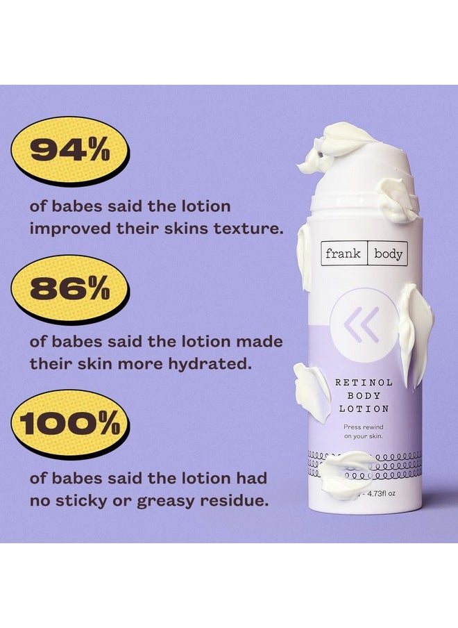 Retinol Body Lotion | Vegan, Cruelty Free Anti-Aging Body Moisturizer | Reduce Appearance Of Fine Lines & Hyperpigmentation With Retinol, Peptides & Berry Extracts | 4.73 Fl Oz / 140 Ml