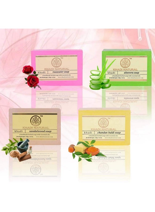 Soap Kit| Assorted Handmade Soaps | Natural Bathing Soap | Handmade Soap With Essential Oils | Moisturizing Soap For Body | Suitable For All Skin Types | Pack Of 4
