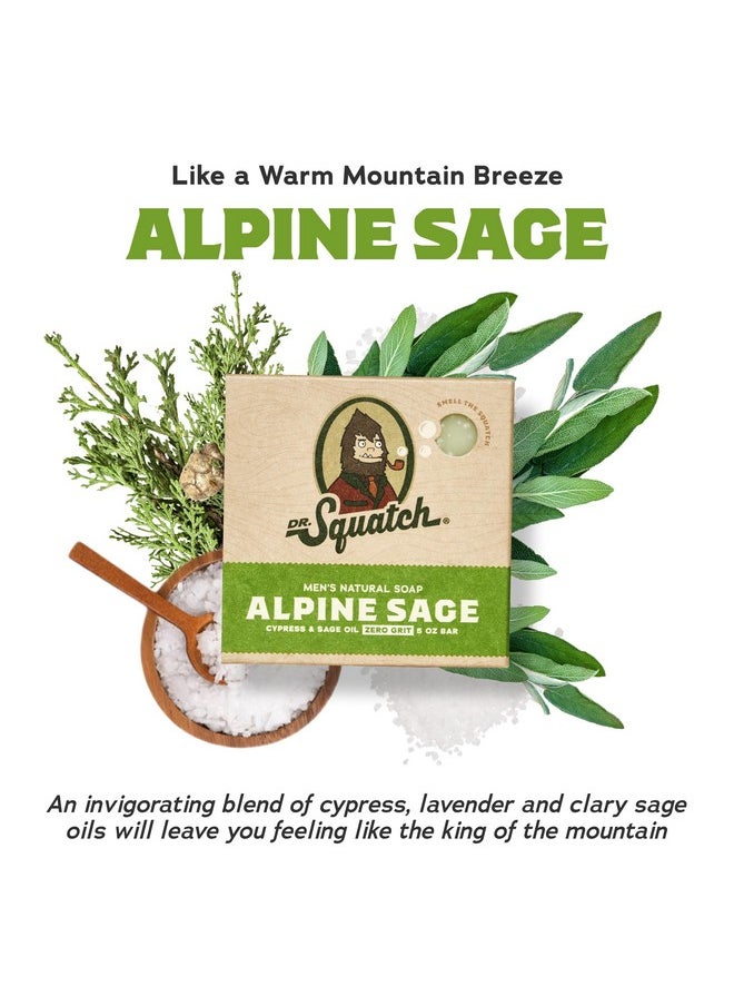 Men'S Bar Soap - 3-Pack Alpine Sage - All Natural Bar Soap For Men - 3 Bars Of Soap - Smell Like A Warm Mountain Breeze