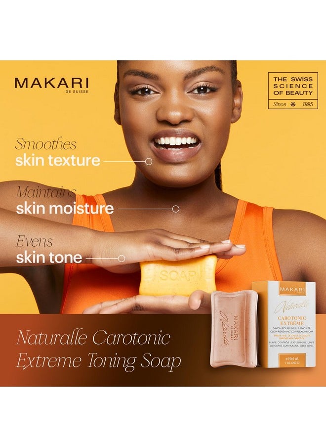 Naturalle Carotonic Extreme Toning Soap | Skin Illuminating And Oil-Controlling Bar | Prevents Breakouts | Promotes Even Skin Tone | For Combination, Oily, And Acne-Prone Skin (7Oz)