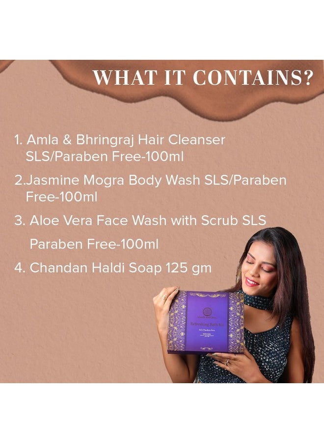 Refreshing Bath Bar Kit | Refreshes & Revitalizes Skin | Deeply Moisturizes | Contains All Bath Essentials | Provides Everyday Freshness