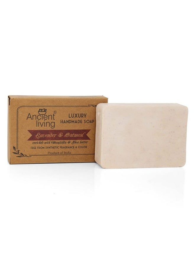 Lavender & Oatmeal Luxury Handmade Soap -100 Gm - (Set Of 2) Organic Anti-Ageing Hydrating And Moisturizing Bathing Bar Best For Skin Inflammation