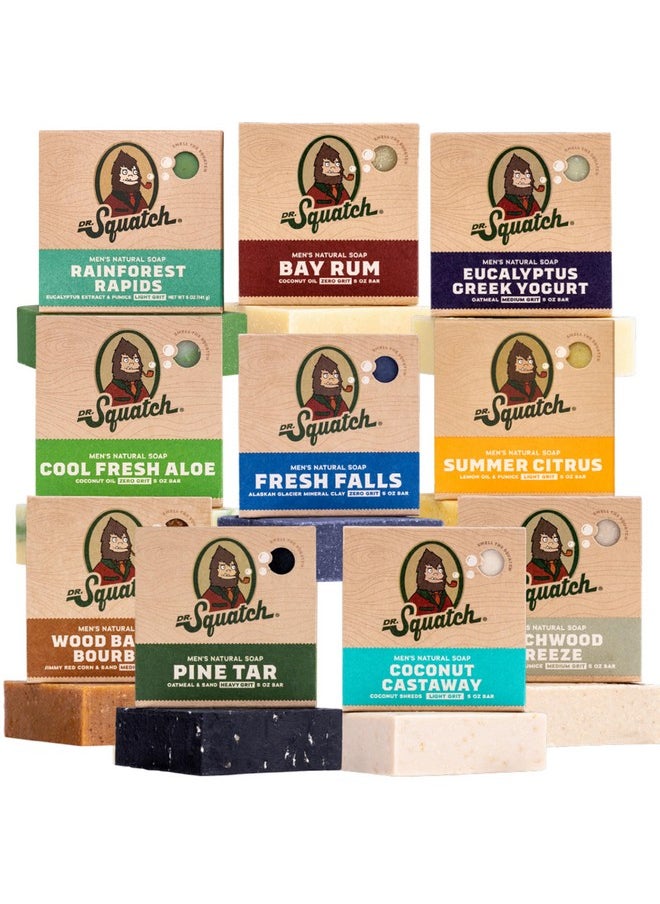 Men'S Bar Soap Gift Set (10 Bars) - Men'S Natural Bar Soap - Rainforest Rapids, Fresh Falls, Coconut Castaway, Wood Barrel Bourbon, Pine Tar, Birchwood Breeze, Cool Fresh Aloe, And More