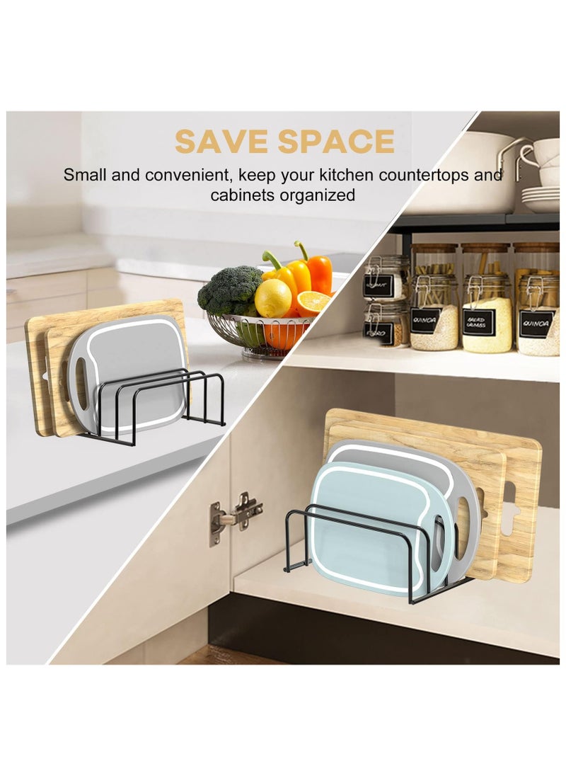 Cutting Board Organizer, [2-Pack] Cutting Board Holder Rack, Baking Cookie Pan Sheets Cooling Small Racks Storage Stand for Kitchen Cabinet, Countertop Bakeware Organizer 7.08 x 5.51 x 3.15 in