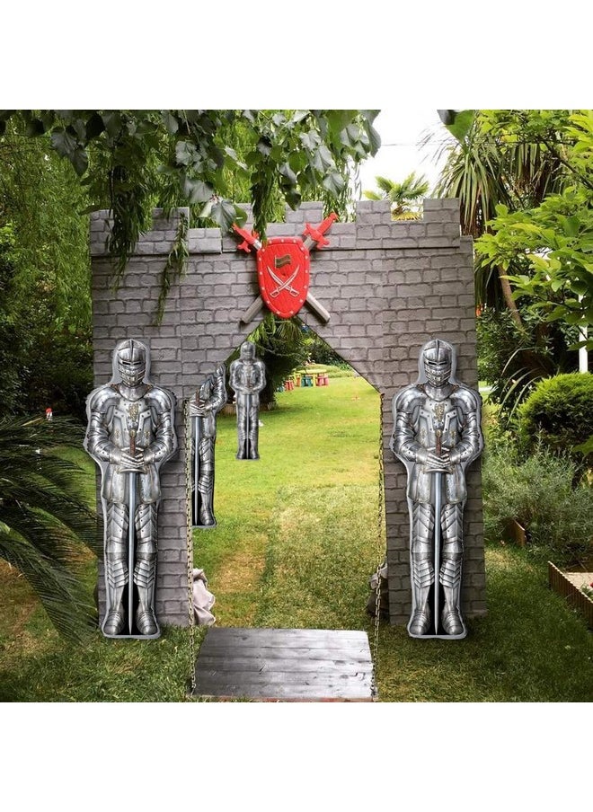 Knight Party Balloons, Medieval Castle Decorations Supplies Aluminium Foil Balloons For Medieval Dragon Themed Birthday Party Halloween, Pack Of 2