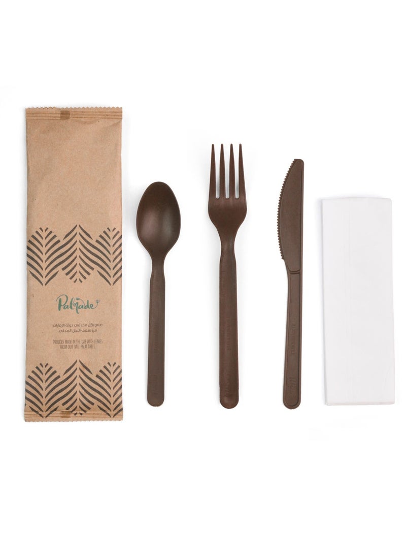 Disposable Eco-Friendly Cutlery Set | Biodegradable | Compostable | Elegant Design | Locally Made | 50 PCS