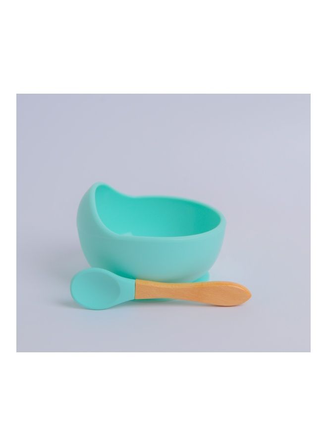 Silicone Bowl and Spoon Baby Feeding Set