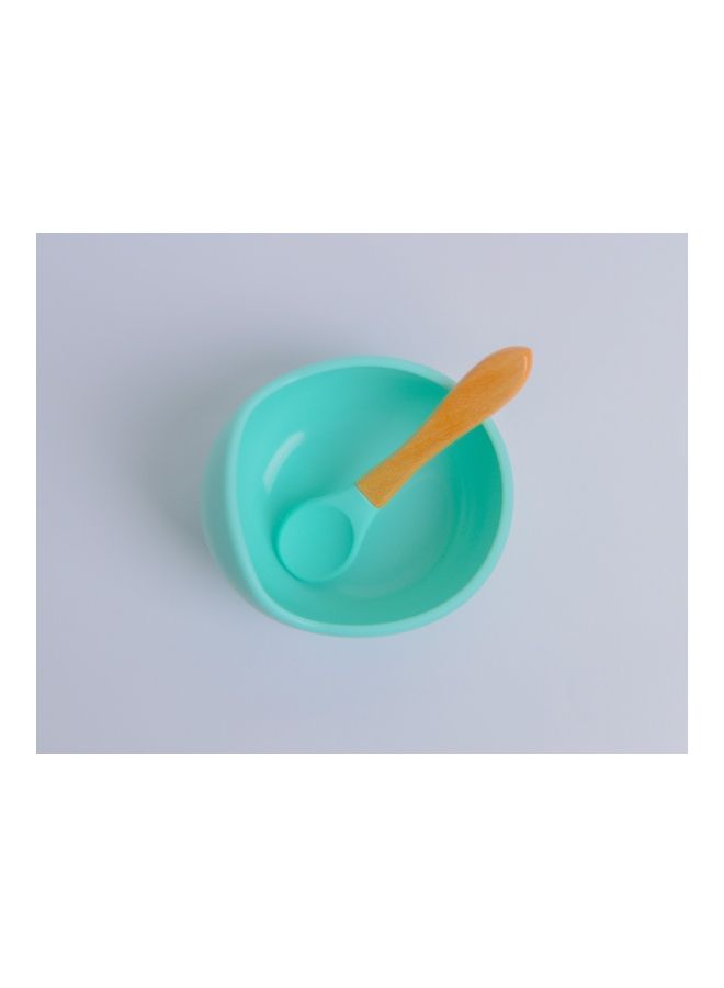 Silicone Bowl and Spoon Baby Feeding Set