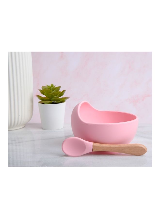 Silicone Bowl and Spoon Baby Feeding Set