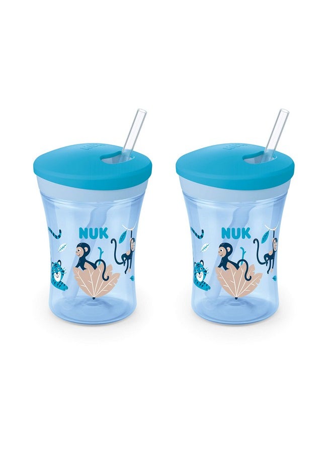 Evolution Straw Cup, Blue 8 Ounce (Pack Of 2)