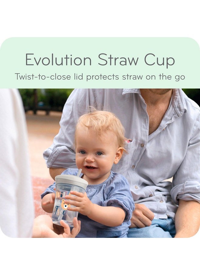 Evolution Straw Cup, Blue 8 Ounce (Pack Of 2)